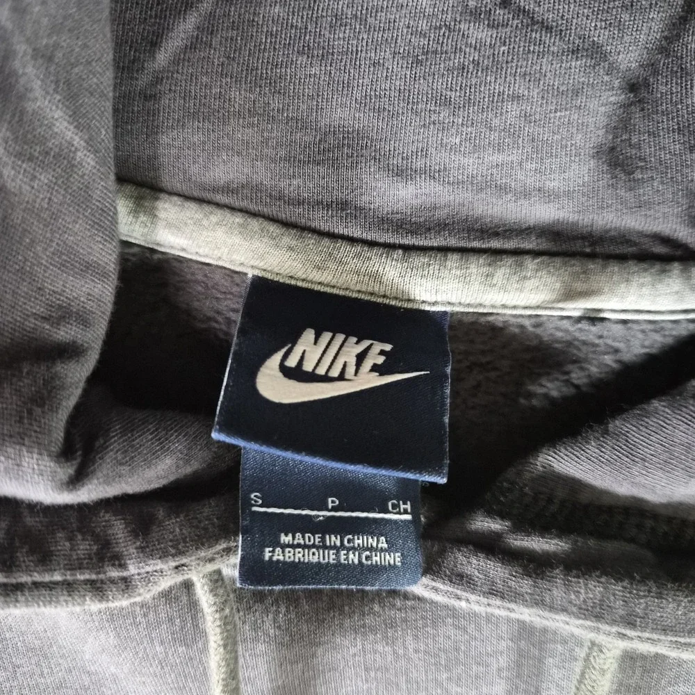 Nike Hoodie Small‎ Gray Neon Green Logo Pullover Sweatshirt Unisex